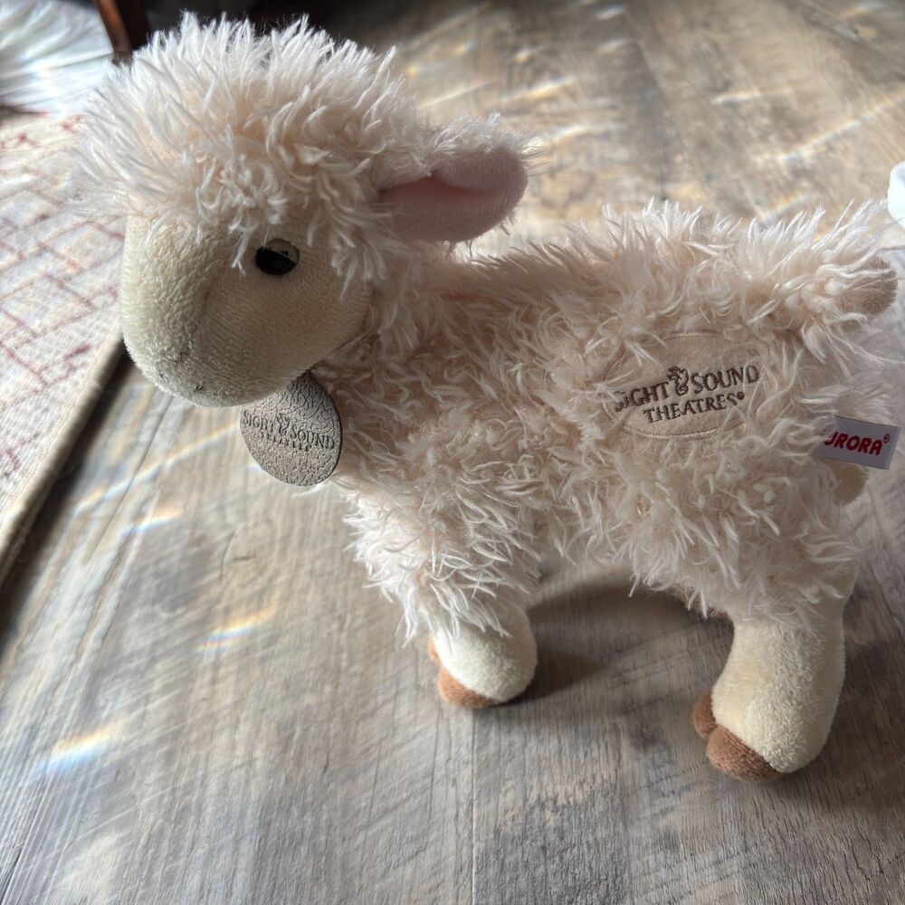 Aurora Sight & Sound Theatres Rare Limited Edition Easter Lamb Realistic Plush